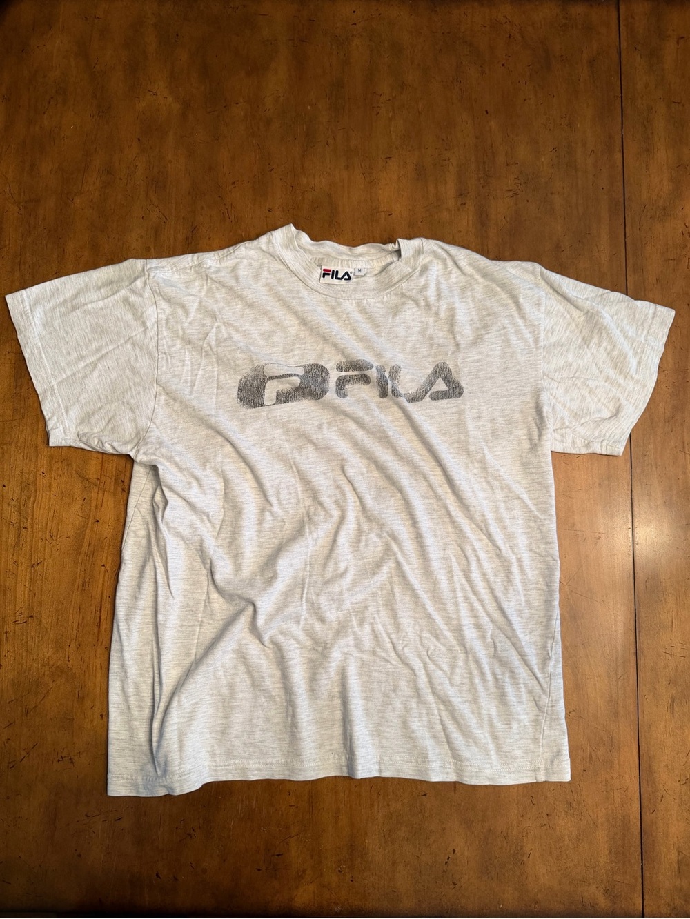 FILA Light Gray Crew Neck Logo Tee